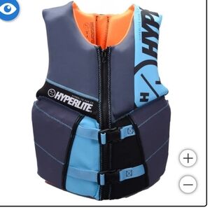 Hyperlite youth Life Vest Kids Large 55lbs to 88 lbs camouflage